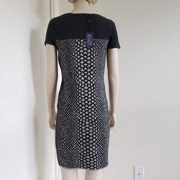 NWT Magaschoni Dress XS Sweater Slip-on Short Wool Crew Neck Short Sleeve Office - Picture 7 of 14